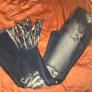 Destructed flare Jeans